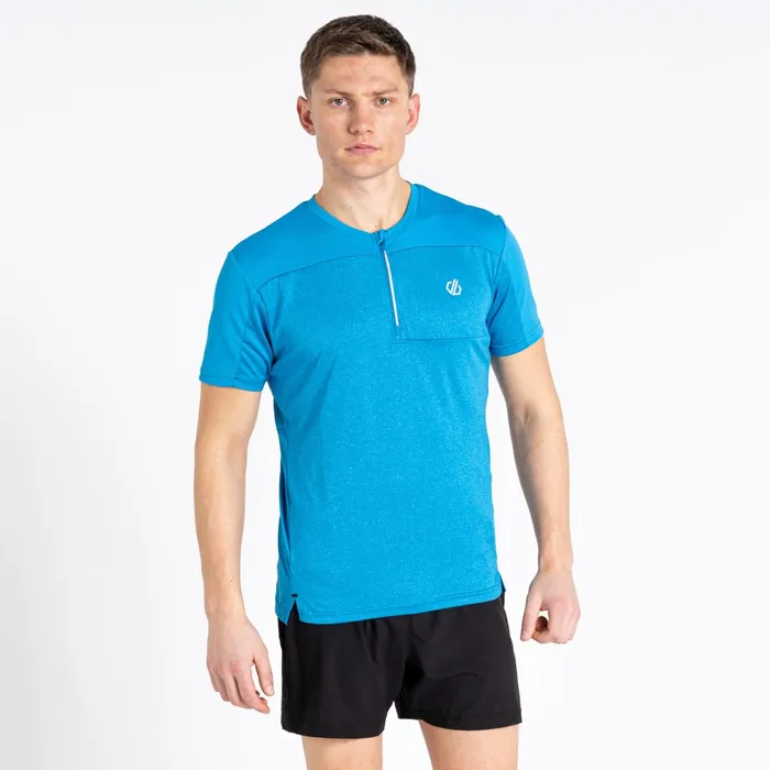 Dare 2b Gym Tops Aces Iii Recycled Zip Up Jersey Teton Blue 8211 Men