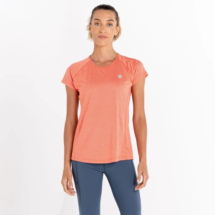 Dare 2b Gym Tops Corral Lightweight Tee Neon Peach Marl 8211 Women