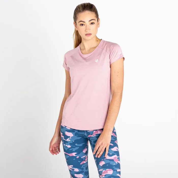 Dare 2b Gym Tops Corral Lightweight Tee Powder Pink Marl 8211 Women