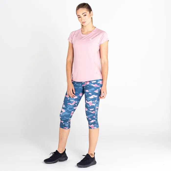 Dare 2b Gym Tops Corral Lightweight Tee Powder Pink Marl 8211 Women