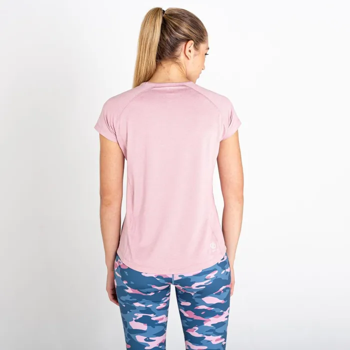 Dare 2b Gym Tops Corral Lightweight Tee Powder Pink Marl 8211 Women