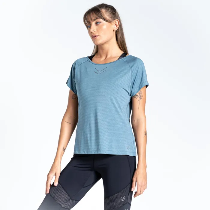 Dare 2b Gym Tops Crystallize Active Tee Bluestone 8211 Women