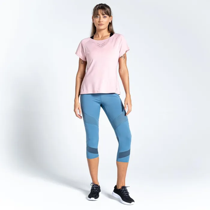 Dare 2b Gym Tops Crystallize Active Tee Powder Pink 8211 Women