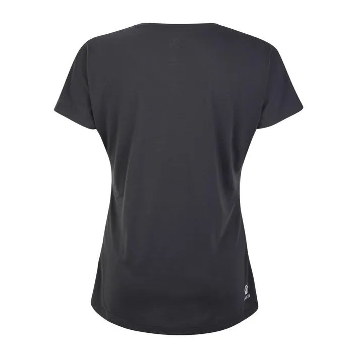 Dare 2b Gym Tops Crystallize Graphic Tee Charcoal Grey 8211 Women