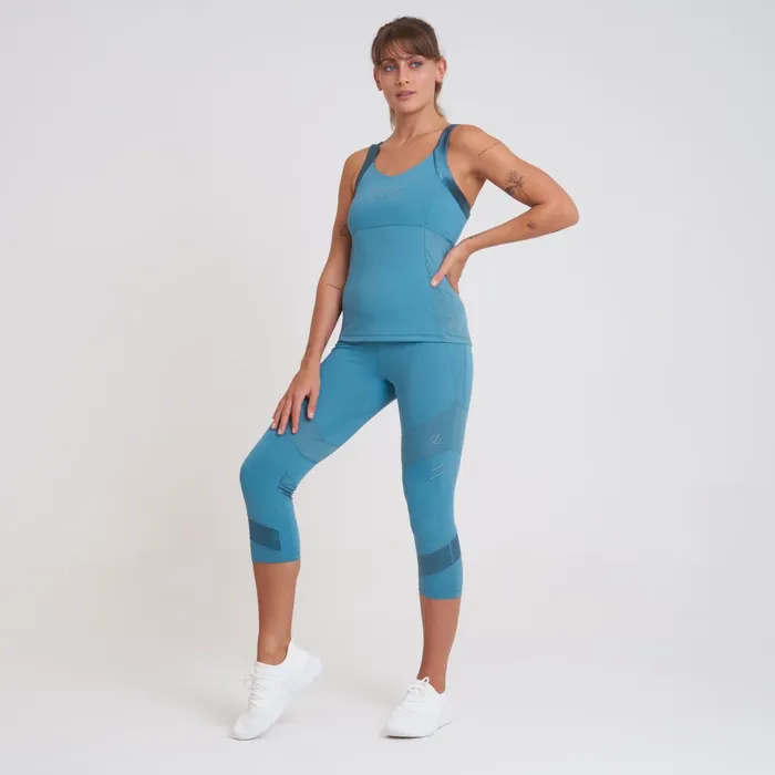 Dare 2b Gym Tops Crystallize Recycled Fitted Vest Bluestone 8211 Women
