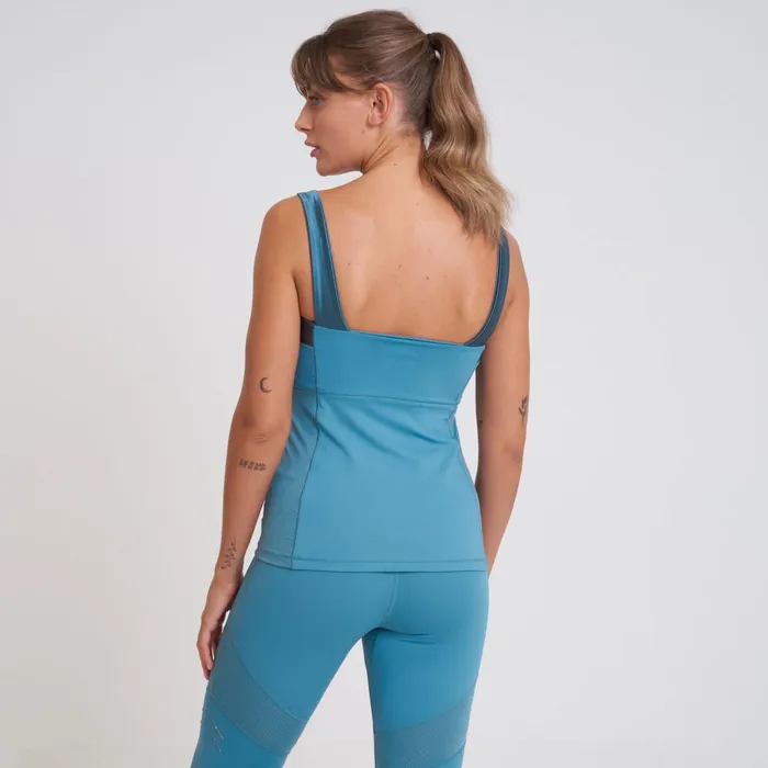 Dare 2b Gym Tops Crystallize Recycled Fitted Vest Bluestone 8211 Women
