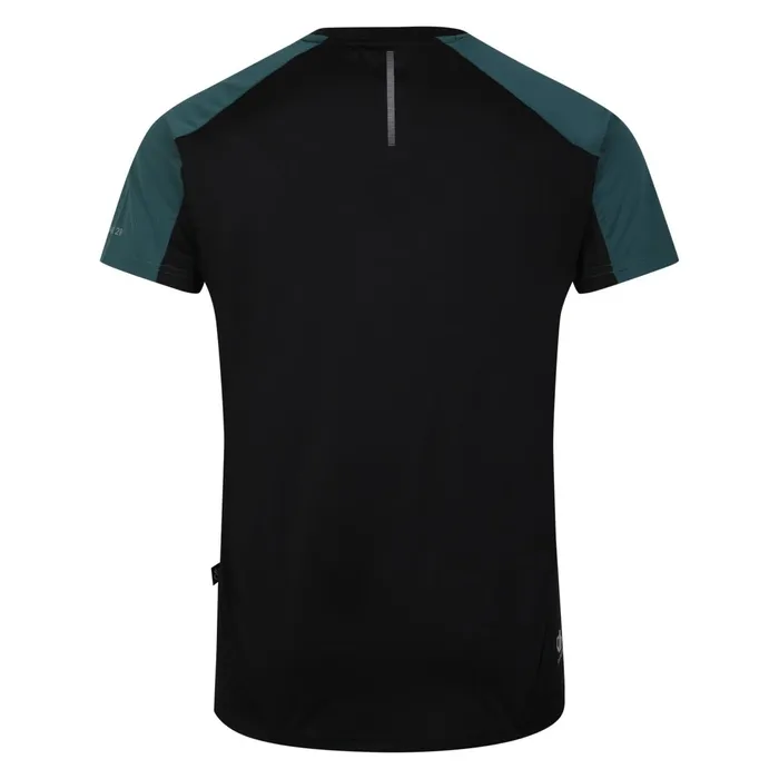 Dare 2b Gym Tops Discernible Iii TShirt Black Mediterranea Green 8211 Men