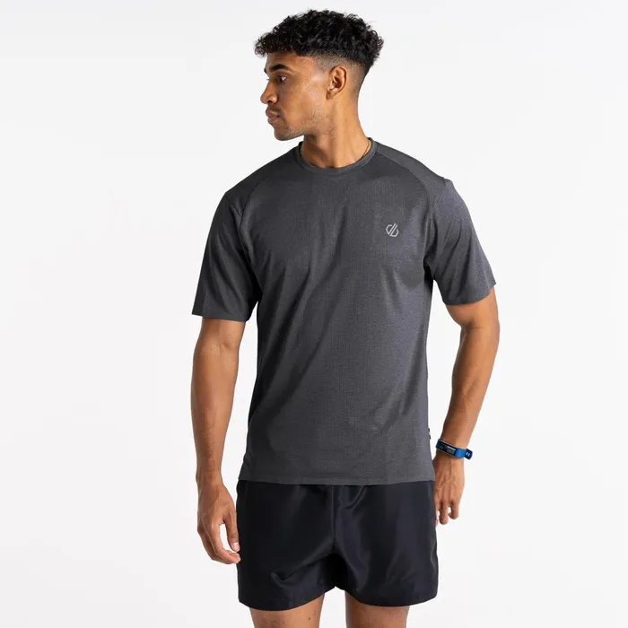Dare 2b Gym Tops Jermaine Jenas 8211 Momentum TShirt Charcoal Grey Marl 8211 Men