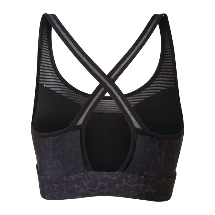 Dare 2b Gym Tops Mantra Recycled Sports Bra Black Molecular Print 8211 Women