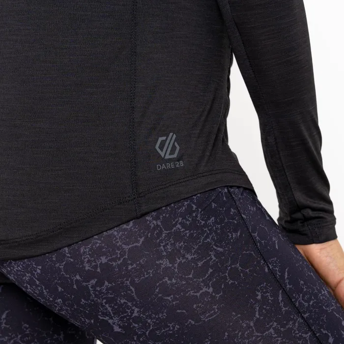 Dare 2b Gym Tops Maternity Discern Long Sleeve TShirt Black 8211 Women