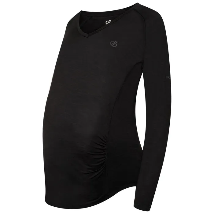 Dare 2b Gym Tops Maternity Discern Long Sleeve TShirt Black 8211 Women