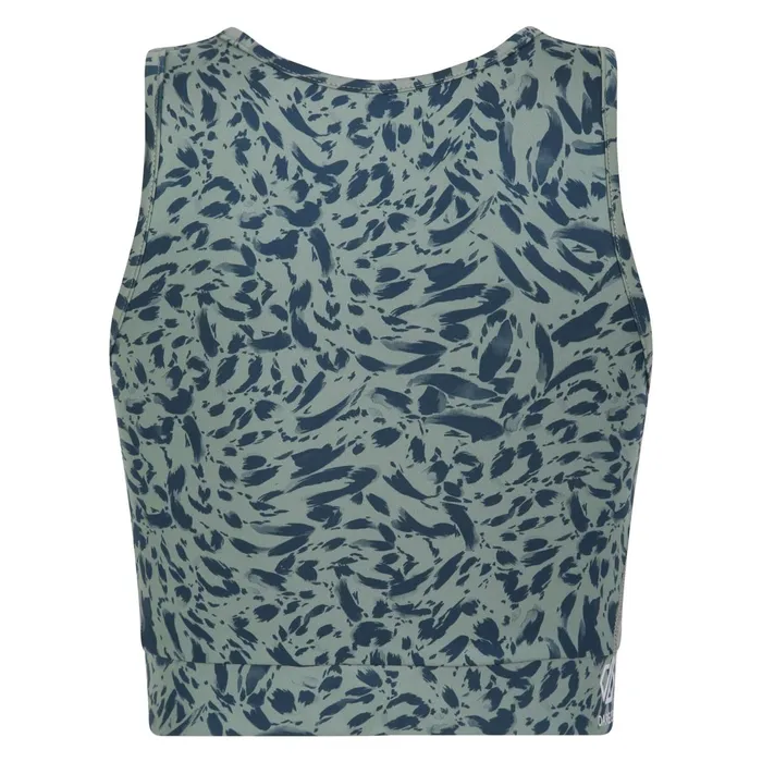 Dare 2b Gym Tops Move High Neck Sports Bra Lilypad Green Animal Print 8211 Women
