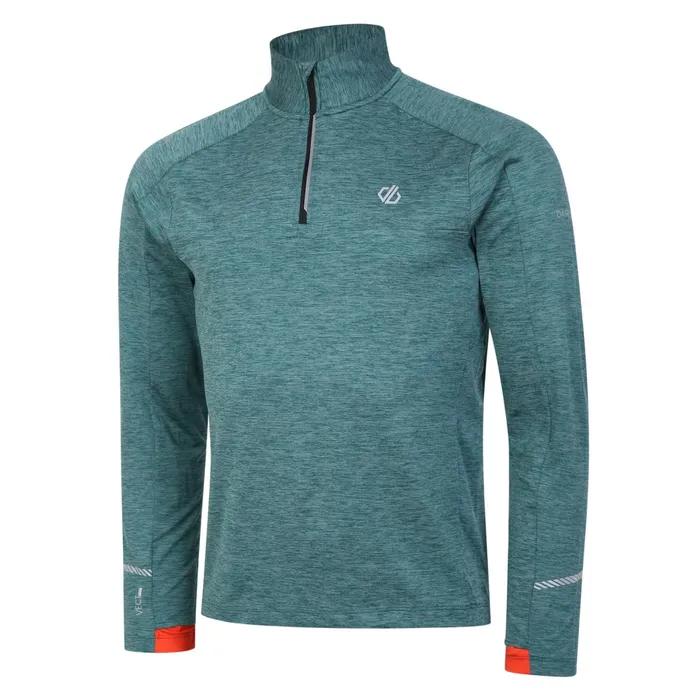 Dare 2b Gym Tops Power Up Ii Lightweight Jersey Mediterranean Green Marl 8211 Men