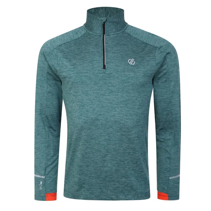 Dare 2b Gym Tops Power Up Ii Lightweight Jersey Mediterranean Green Marl 8211 Men
