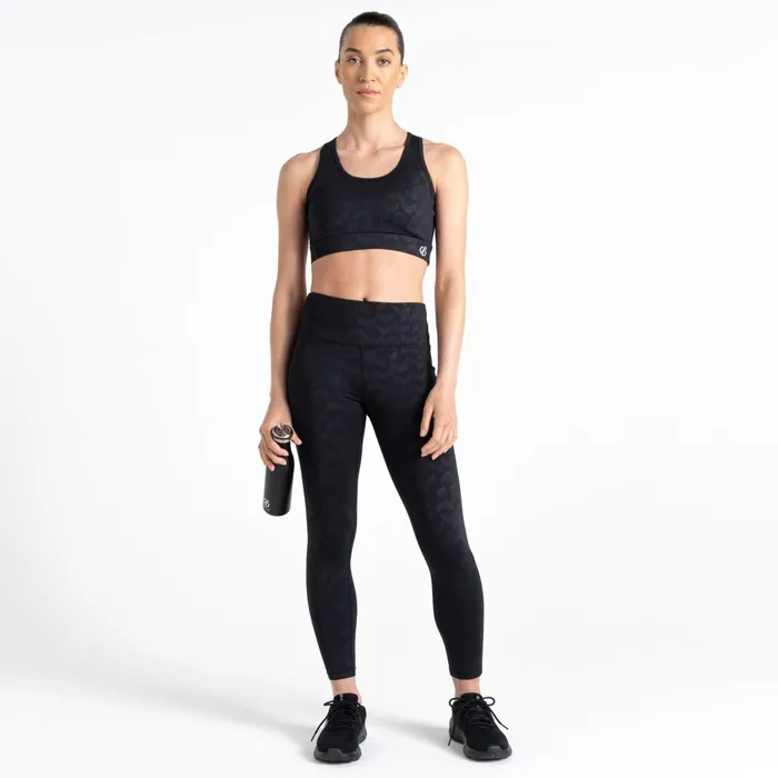 Dare 2b Gym Tops Swift Sports Bra Black Chevron Print 8211 Women