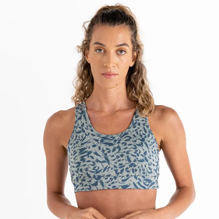 Dare 2b Gym Tops Swift Sports Bra Lilypad Green Animal Print 8211 Women