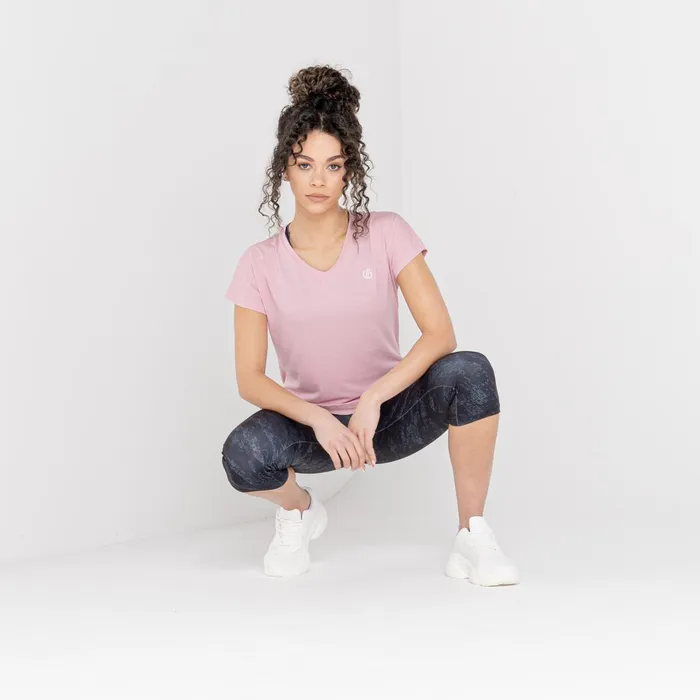 Dare 2b Gym Tops Vigilant Lightweight Tee Powder Pink 8211 Women