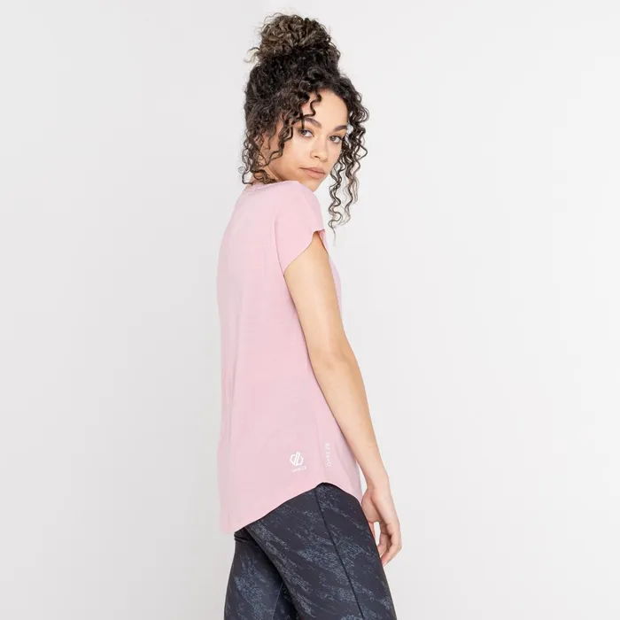 Dare 2b Gym Tops Vigilant Lightweight Tee Powder Pink 8211 Women