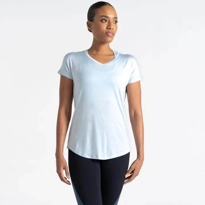 Dare 2b Gym Tops Vigilant Lightweight Tee Quiet Blue 8211 Women