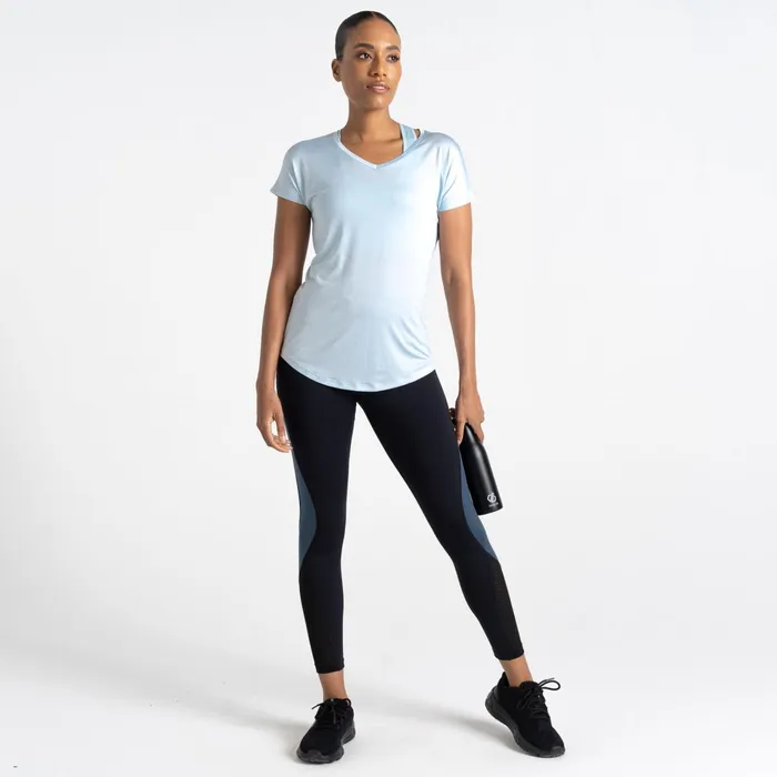 Dare 2b Gym Tops Vigilant Lightweight Tee Quiet Blue 8211 Women