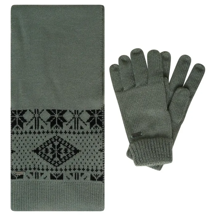 Dare 2b Hats Kid039s Winter Warmer Scarf And Gloves Duck Green Black 8211 Kids