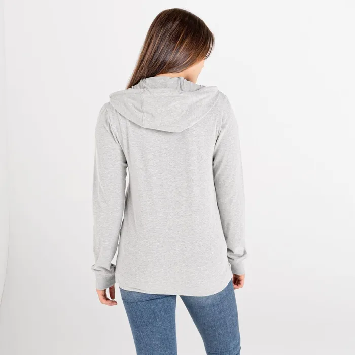 Dare 2b Hoodies and Sweatshirts Influence Zip Through Hoodie Ash Grey Marl 8211 Women