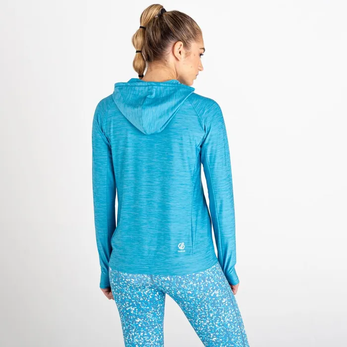 Dare 2b Hoodies and Sweatshirts Sprint City Lightweight Hoodie Capri Blue Marl 8211 Women