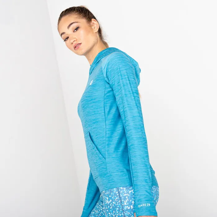 Dare 2b Hoodies and Sweatshirts Sprint City Lightweight Hoodie Capri Blue Marl 8211 Women