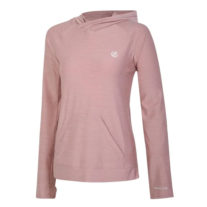 Dare 2b Hoodies and Sweatshirts Sprint City Lightweight Hoodie Dusky Rose Marl 8211 Women