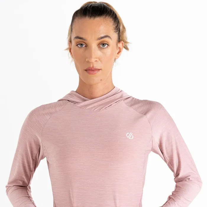 Dare 2b Hoodies and Sweatshirts Sprint City Lightweight Hoodie Dusky Rose Marl 8211 Women