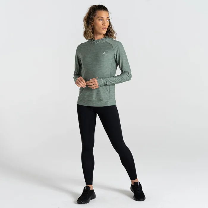 Dare 2b Hoodies and Sweatshirts Sprint City Lightweight Hoodie Lilypad Green Marl 8211 Women