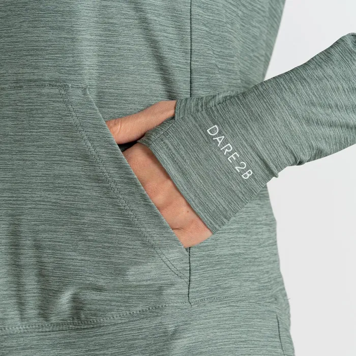 Dare 2b Hoodies and Sweatshirts Sprint City Lightweight Hoodie Lilypad Green Marl 8211 Women