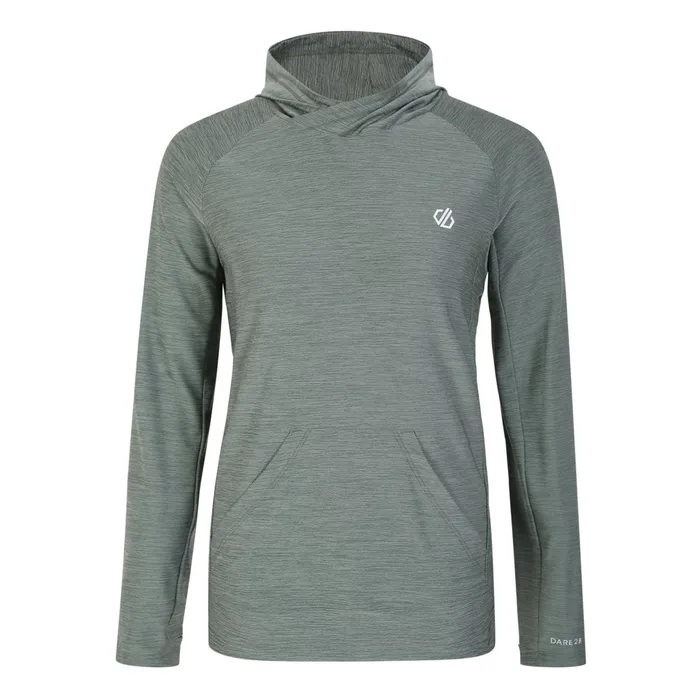 Dare 2b Hoodies and Sweatshirts Sprint City Lightweight Hoodie Lilypad Green Marl 8211 Women