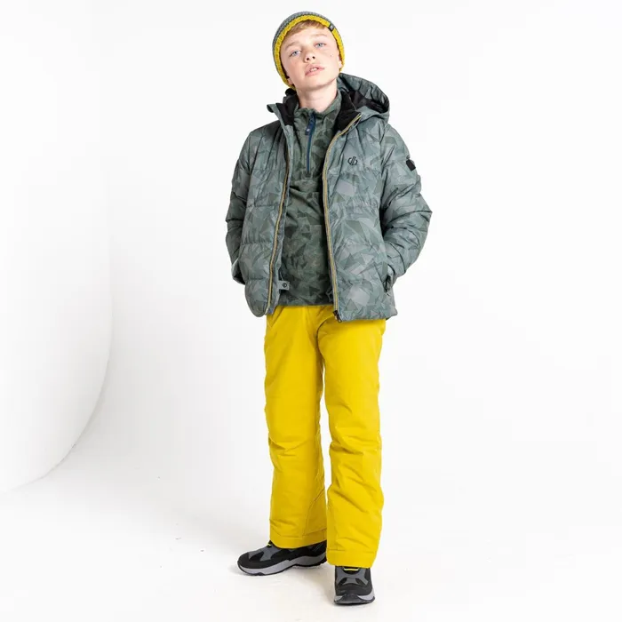 Dare 2b Insulated Jackets Boys039 About Ski Jacket Green Geo Print 8211 Kids