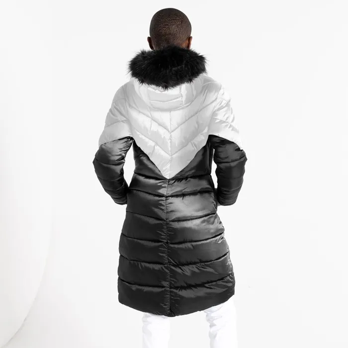 Dare 2b Insulated Jackets Julien Macdonald 8211 Suppression Longline Jacket Black Shine 8211 Women