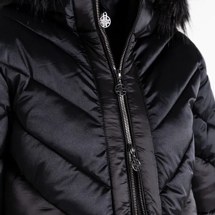 Dare 2b Insulated Jackets Julien Macdonald 8211 Suppression Longline Jacket Black Shine 8211 Women