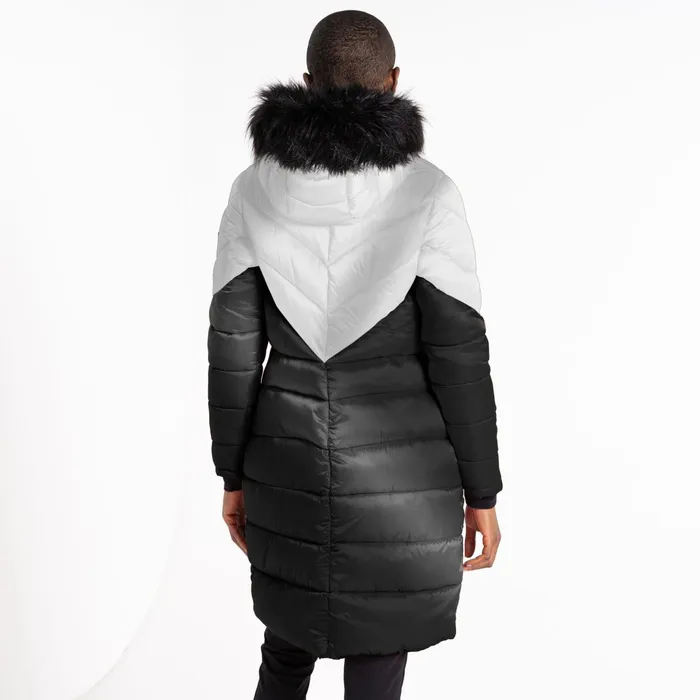 Dare 2b Insulated Jackets Julien Macdonald 8211 Suppression Longline Jacket Silver Shine 8211 Women