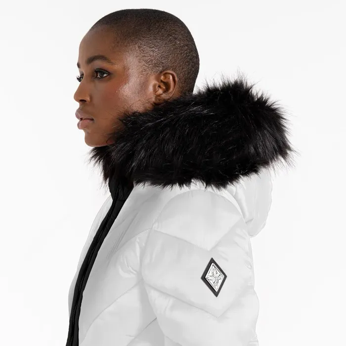 Dare 2b Insulated Jackets Julien Macdonald 8211 Suppression Longline Jacket Silver Shine 8211 Women