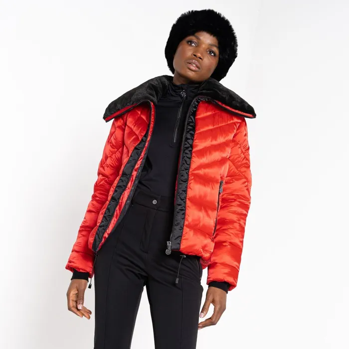 Dare 2b Insulated Jackets Julien Macdonald 8211 Suppression Padded Jacket Volcanic Red Shine 8211 Women