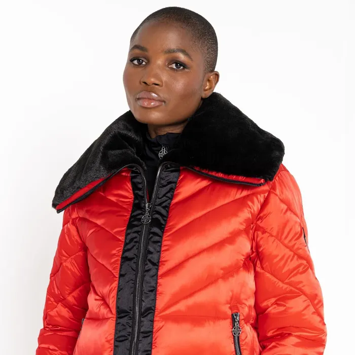 Dare 2b Insulated Jackets Julien Macdonald 8211 Suppression Padded Jacket Volcanic Red Shine 8211 Women