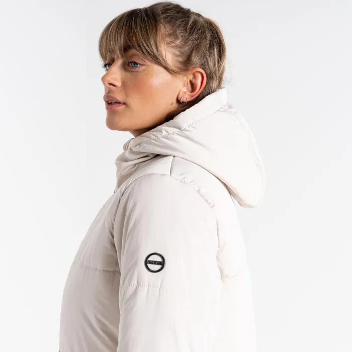 Dare 2b Insulated Jackets Reputable Ii Mid Length Padded Jacket Barley White 8211 Women