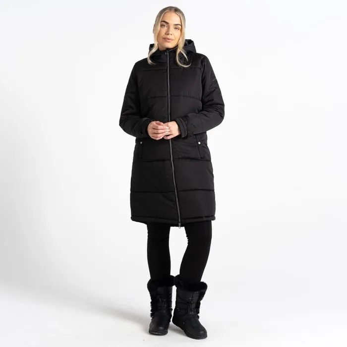 Dare 2b Insulated Jackets Reputable Ii Mid Length Padded Jacket Black 8211 Women