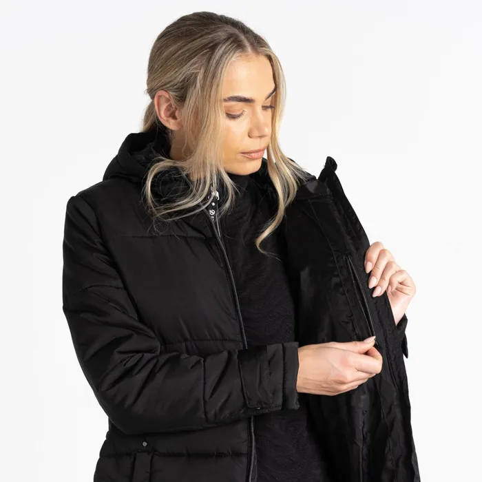 Dare 2b Insulated Jackets Reputable Ii Mid Length Padded Jacket Black 8211 Women