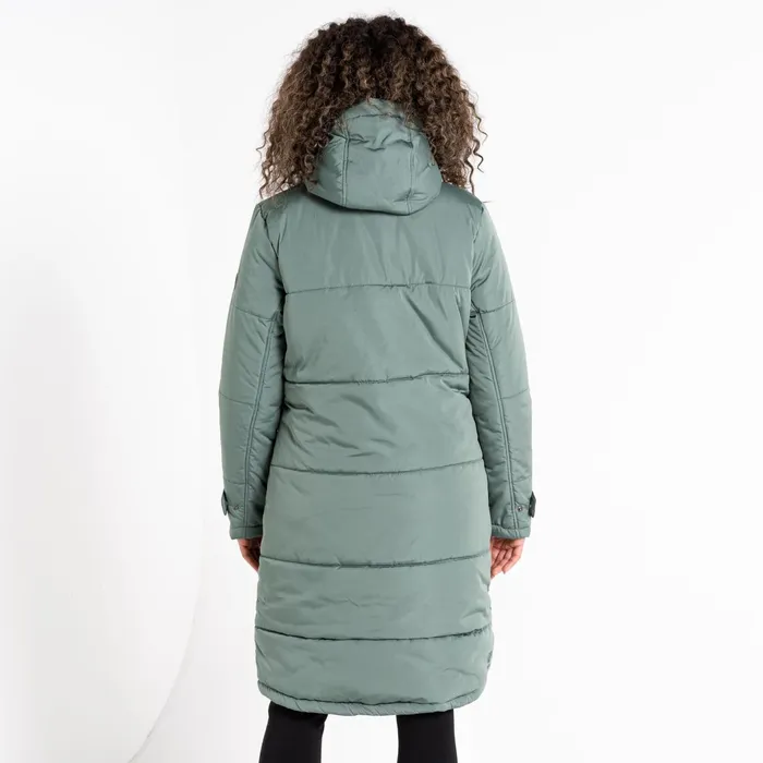 Dare 2b Insulated Jackets Reputable Ii Mid Length Padded Jacket Duck Green 8211 Women