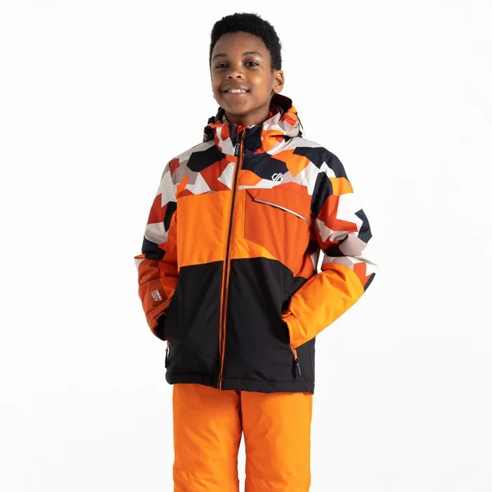 Dare 2b Insulated Jackets Traverse Ski Jacket Orange Camo Black 8211 Kids