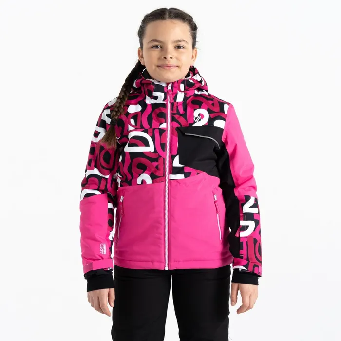 Dare 2b Insulated Jackets Traverse Ski Jacket Pink Black Graffiti 8211 Kids