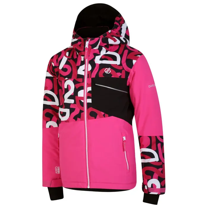 Dare 2b Insulated Jackets Traverse Ski Jacket Pink Black Graffiti 8211 Kids