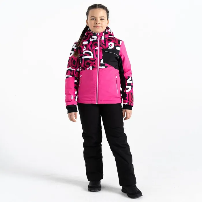 Dare 2b Insulated Jackets Traverse Ski Jacket Pink Black Graffiti 8211 Kids