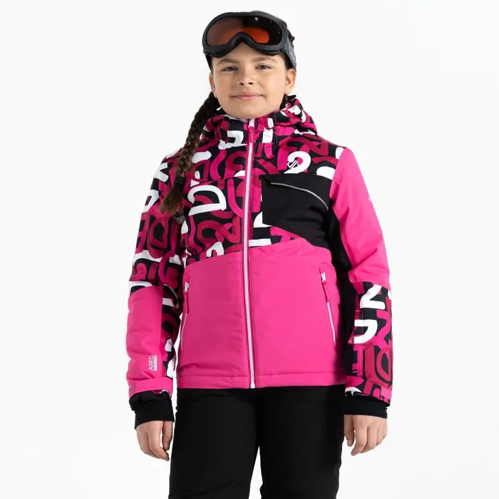 Dare 2b Insulated Jackets Traverse Ski Jacket Pink Black Graffiti 8211 Kids