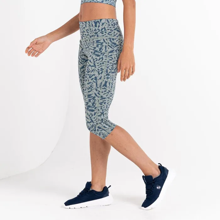 Dare 2b Leggings Influential 34 Gym Leggings Lilypad Green Animal Print 8211 Women